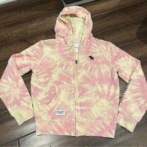 Girls pink zip hoodie